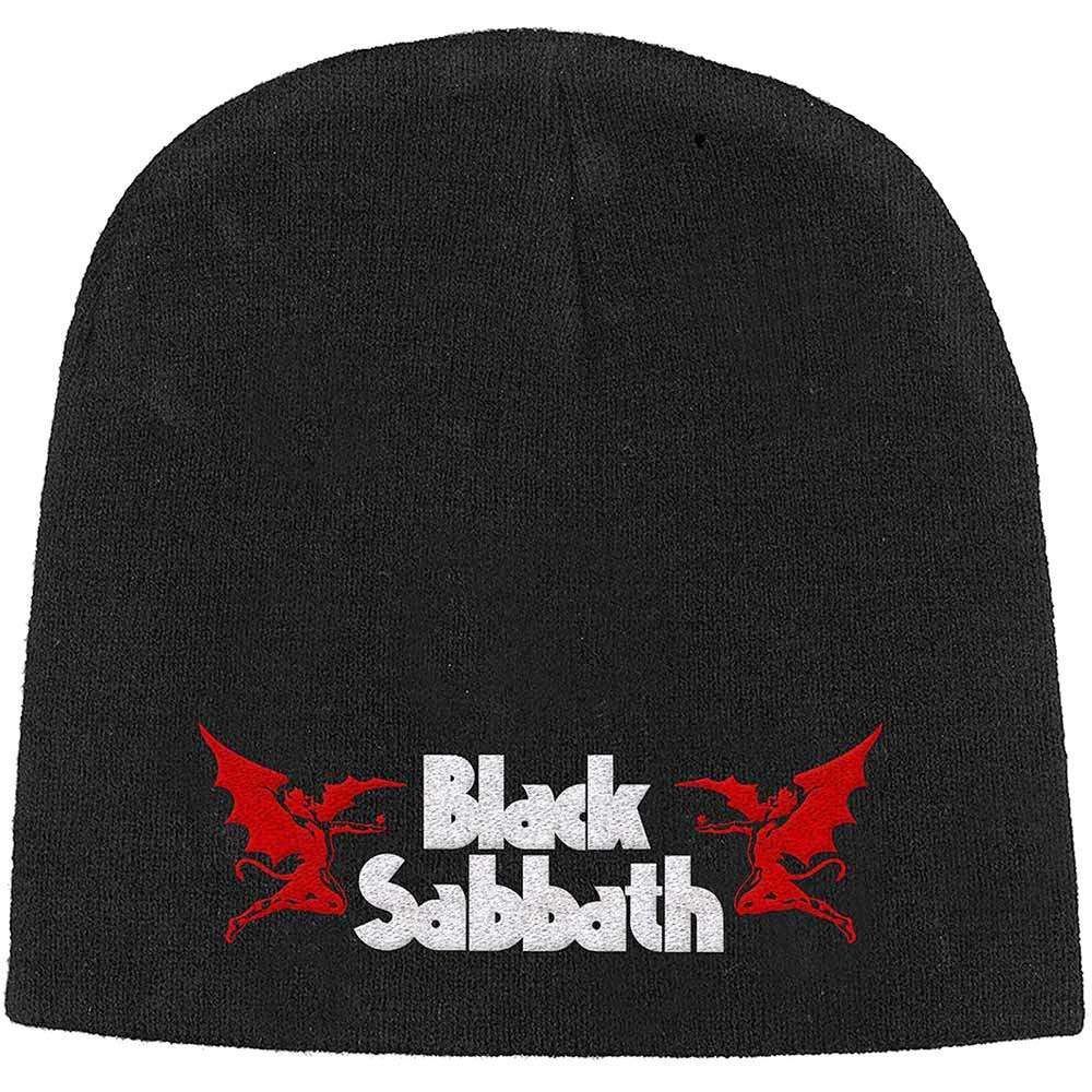 Black Sabbath - Logo & Devils Mütze Beanie - Schwarz